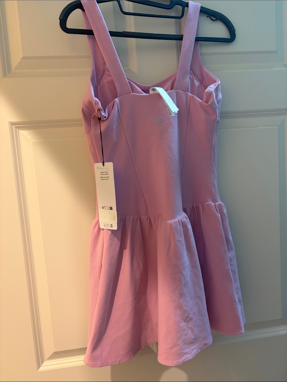 ALO Yoga Pink breakpoint Tennis Dress Sleeveless Drop-Waist Casual Dress - Picture 4 of 5